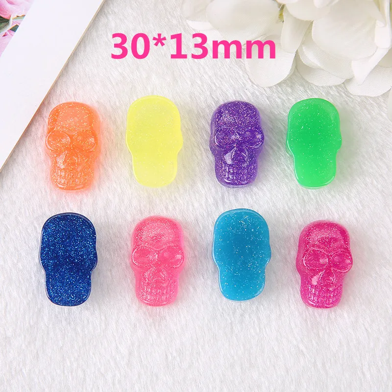 Подвеска в виде черепа на Хэллоуин 16 шт. 30*13 мм|beads for diy|skull beadsflat back |