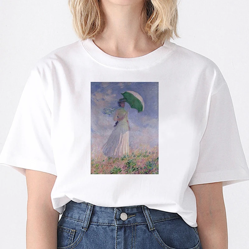 

Fashion Women T Shirt Harajuku Aesthetic Cute Funny Tshirt 90s Painting Ulzzang Casual Tops Tees T-shirt Ladies Shirt Tops