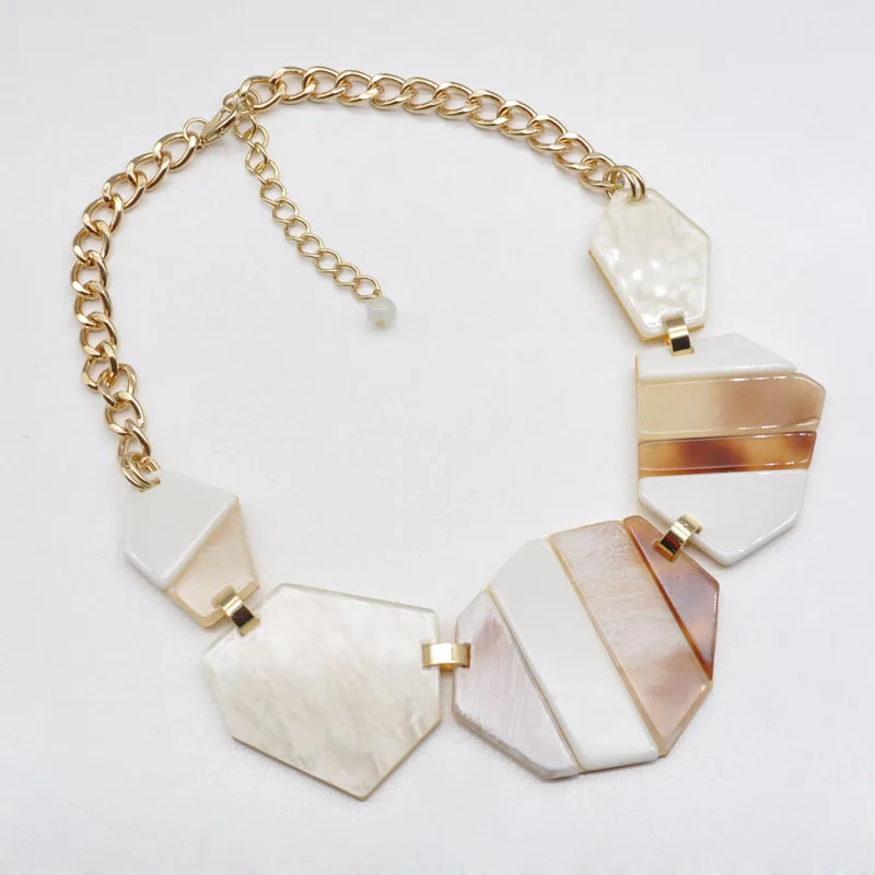 

Bohemian New Trending Mix Colorful Acrylic Choker Necklaces For Women