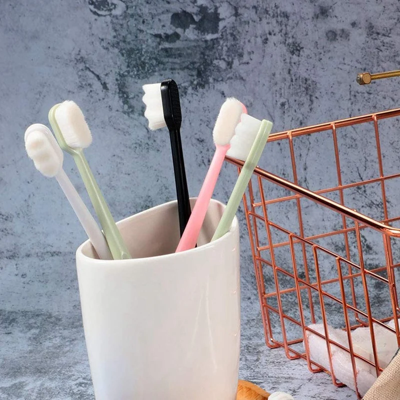 

Micro-Nano Manual Toothbrush Micro-Nano Bristle Toothbrush Extra Soft Bristle Toothbrush for Fragile Gums Adult Children