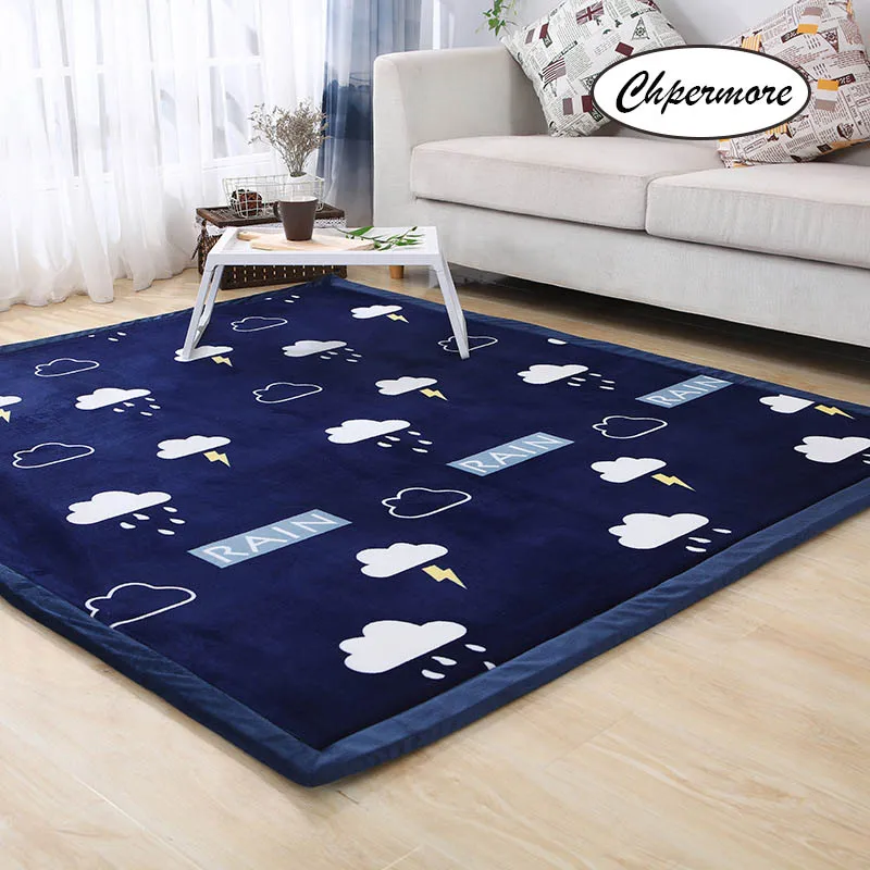 Утолщенные бархатные большие коврики Chpermore татами для спальни ковер из