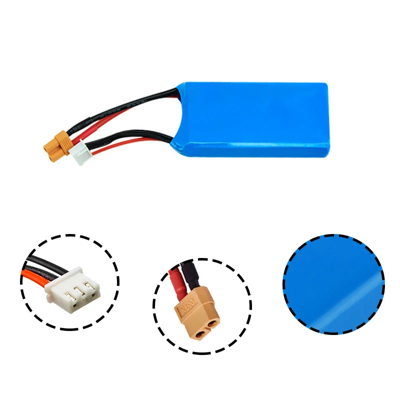 

Durable 11.1V 1300mAh 20C 3S Lipo Battery for Wltoys X450 RC Airplane RC Car Spare Replacement
