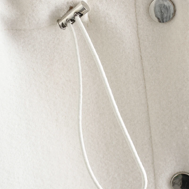 

Spring and Autumn Women's White Waistcoat Faux Woolen Vest Casual Fashion Outwear