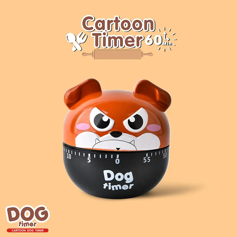 cartoon dog mechanical timer kitchen device gadget sets egg boiling cooking countdown temporizador cocina minuteur cuisine free global shipping