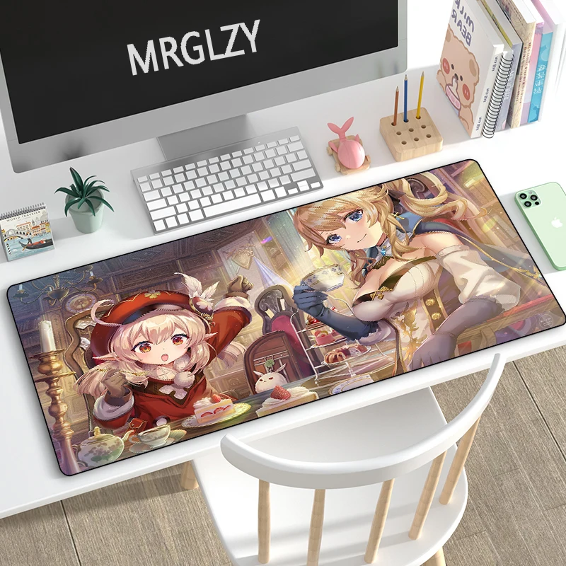 

MRGLZY Genshin Impact Klee Jean Mouse Pad Gamer Large Anime Cute Girl DeskMat Computer Gaming Peripheral Accessories MousePad