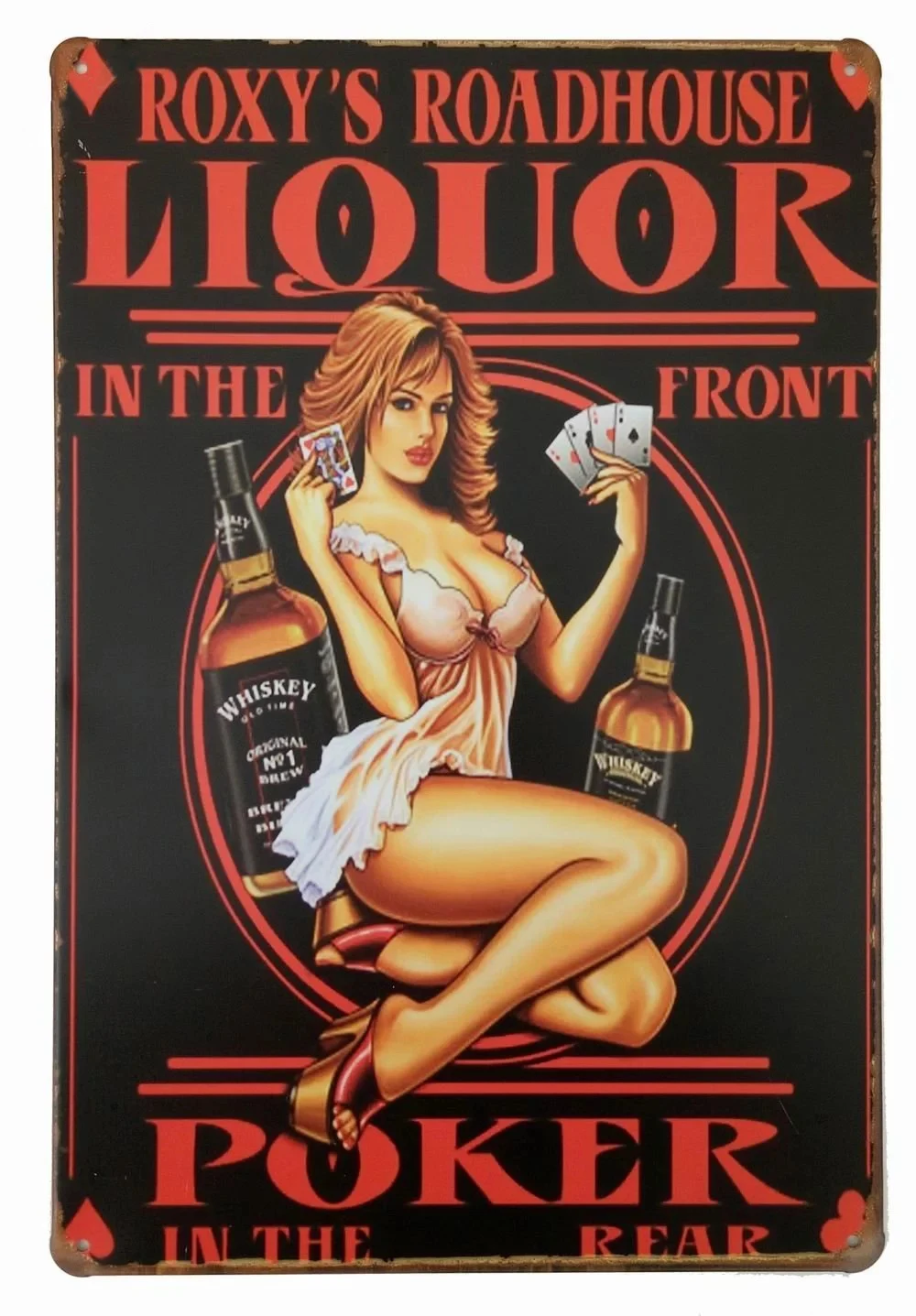 

Poker Pin Up Girl Retro Vintage Decor Tin Sign Wine Liquor Casino Lady Metal Sign Club Bar Man Cave Plaques & Signs