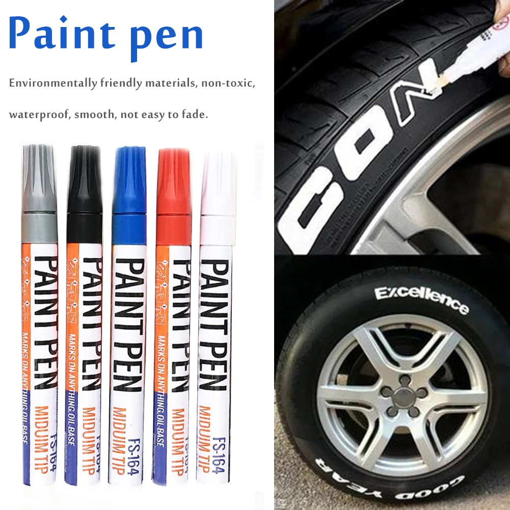 

Acrylic Paint Pens Waterproof Acrylic Marker Pens Set, 5 Colors Acrylic Pens for DIY Rock,Ceramic, Wood ect.(2-2.8mm Medium Tip)