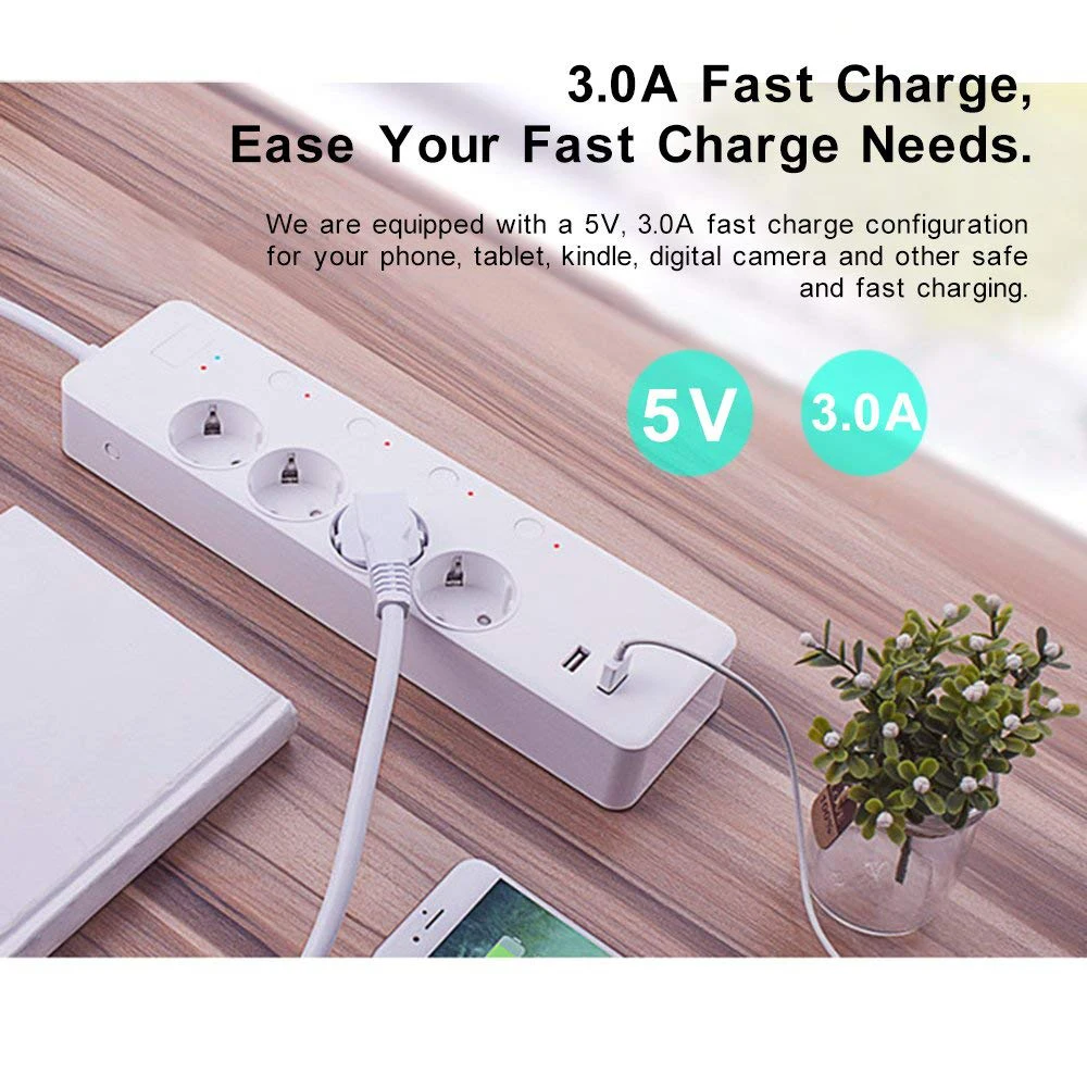 WiFi умная полоса питания интеллектуальная вилка электрическая USB розетка Беспроводной Таймер Пульт дистанционного управления для Google Home Alexa