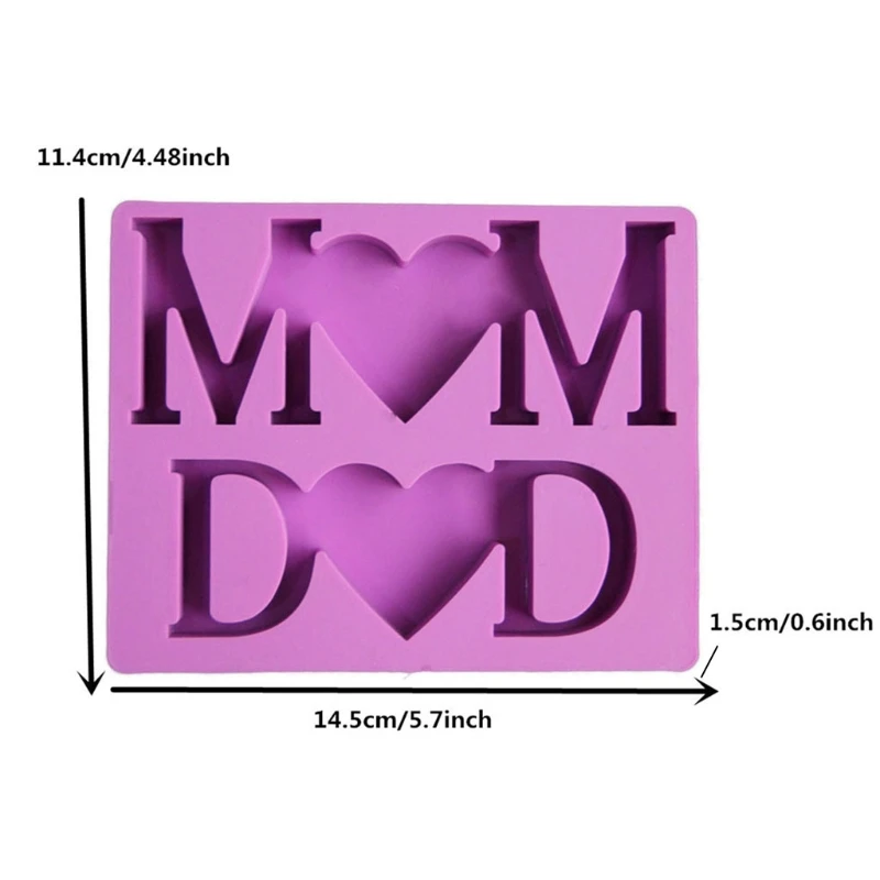 

MOM DAD Letter Photo Frame Resin Casting Mold Father's Day Mother's Day Silicone Resin Molds for Desk Table Room Decor
