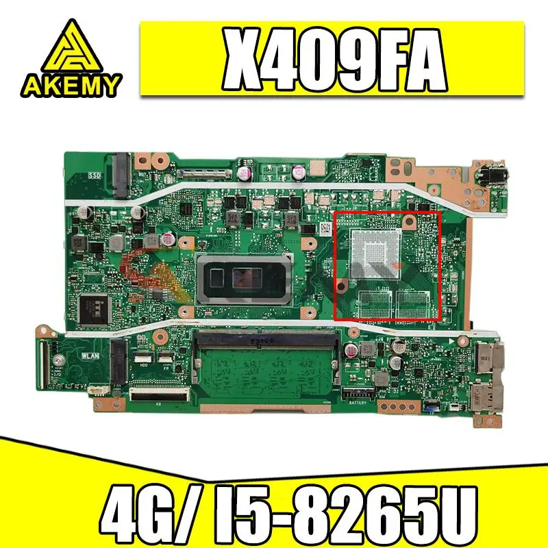 

Akemy X409FA Материнская плата asus vivobook X409 F409F A409F X409F X409FJ X409FB X409FA материнская плата для ноутбука с 4 Гб оперативной памяти