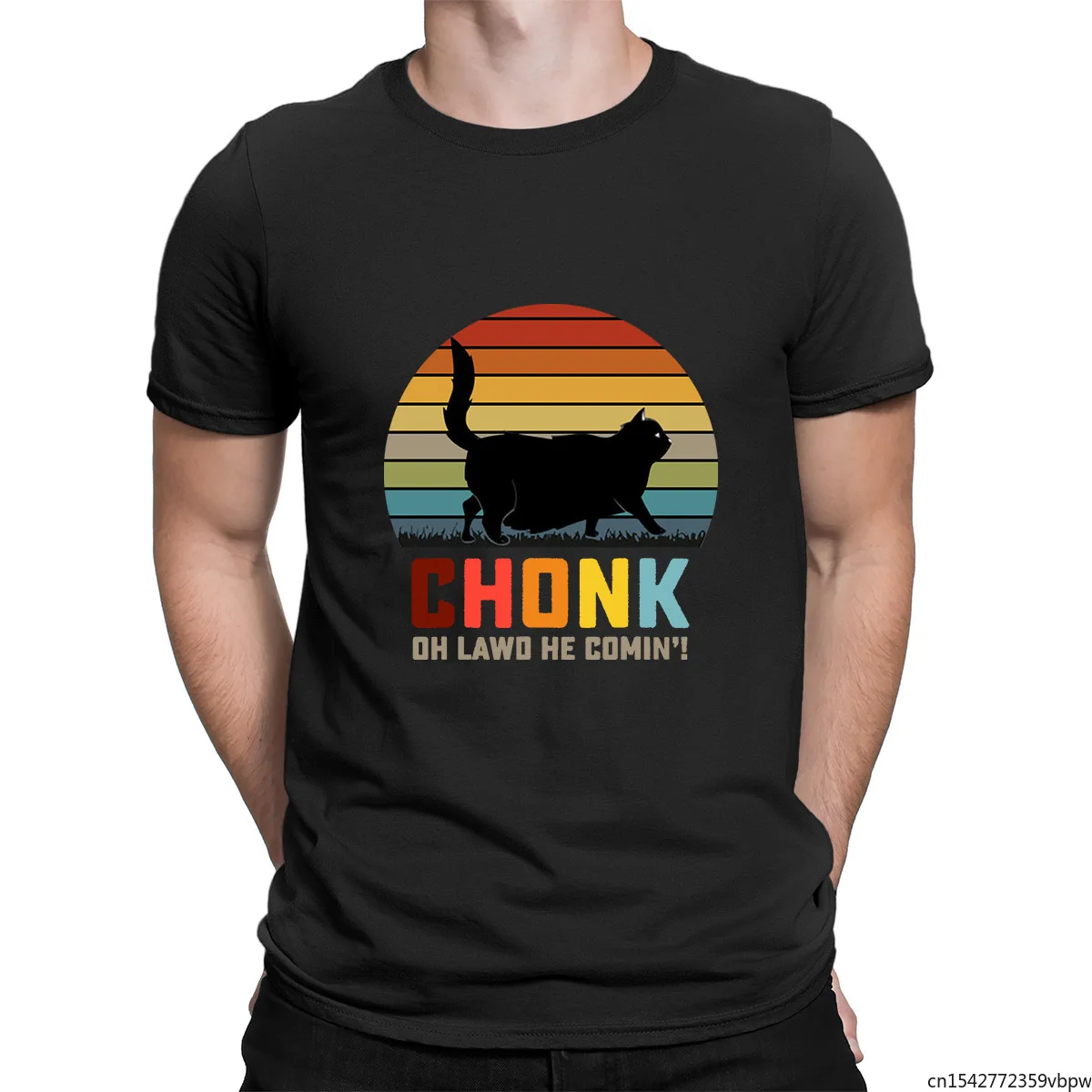 

Chonk Cat Scale Meme Oh Lawd He Comin Print Summer 2021 Graphic Men Funny Chonk Cat Meme Harajuku Tops