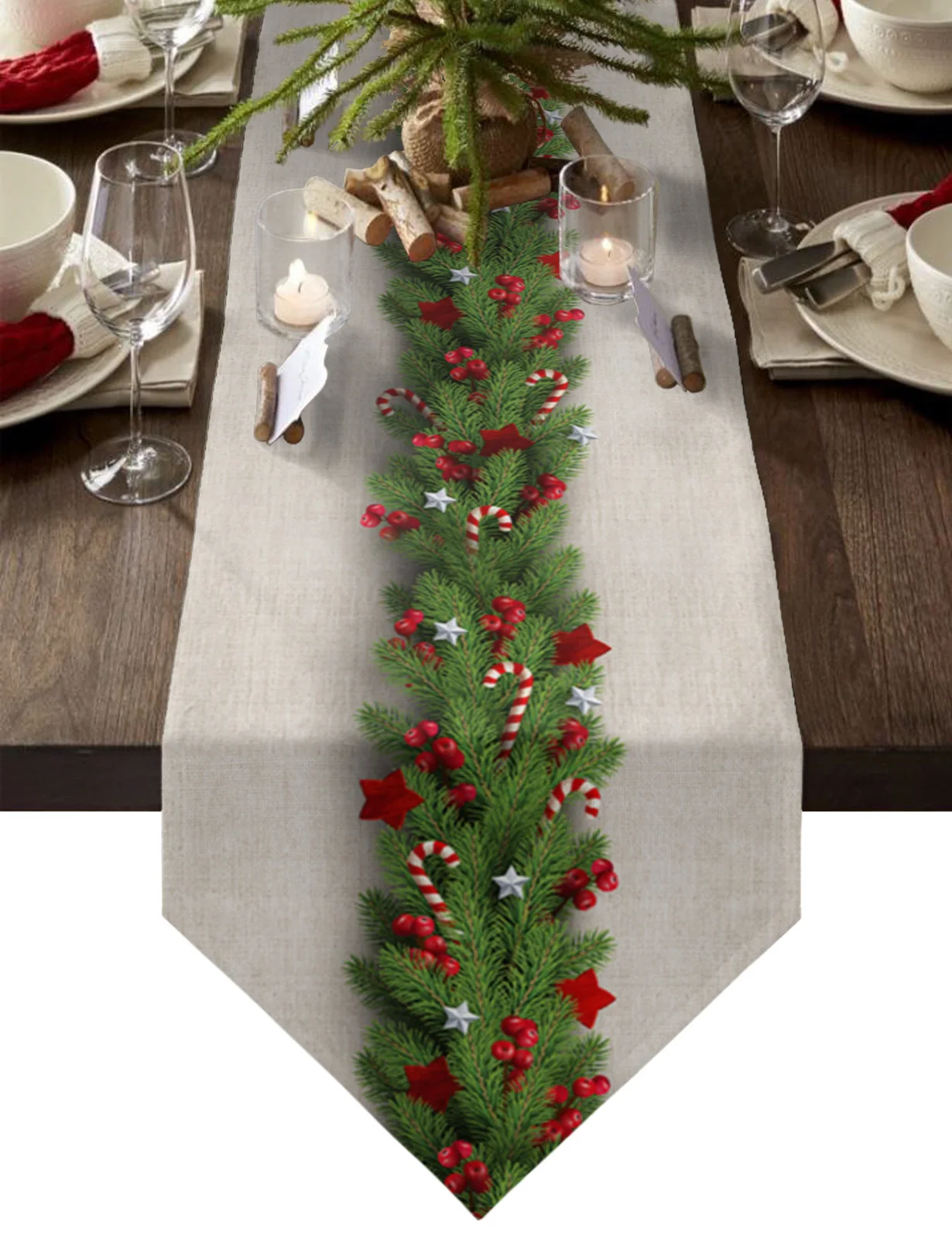 

Новогодняя скатерть с иглами для новогодней ёлки