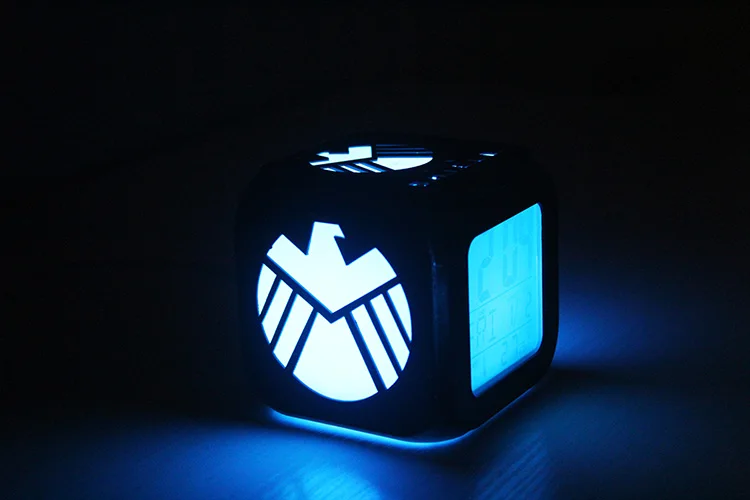 3D будильник Marvel Мстители Человек-паук Железный человек детский светодиодные