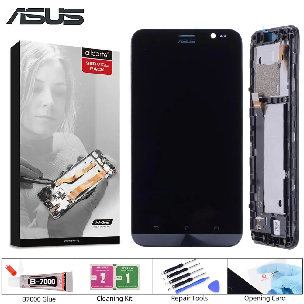 Дисплей для ASUS Zenfone Go ZB551KL LCD в сборе с тачскрином на рамке черный