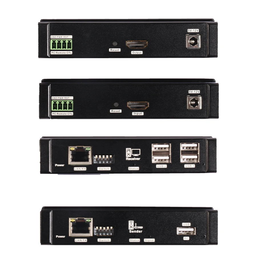 Удлинитель Mirabox KVM over IP 4K с низкой задержкой 50 мс удлинитель HDMI USB2.0 Hub совместное