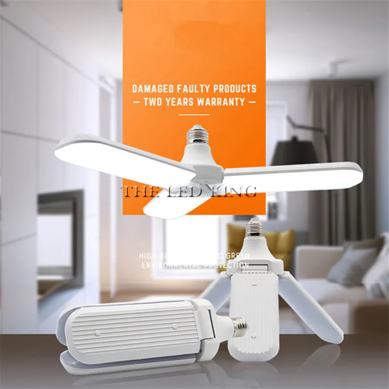 Сверхъярсветодиодный Складная потолочная Светодиодная лампа E27 100 240 В 30 Вт 45 60