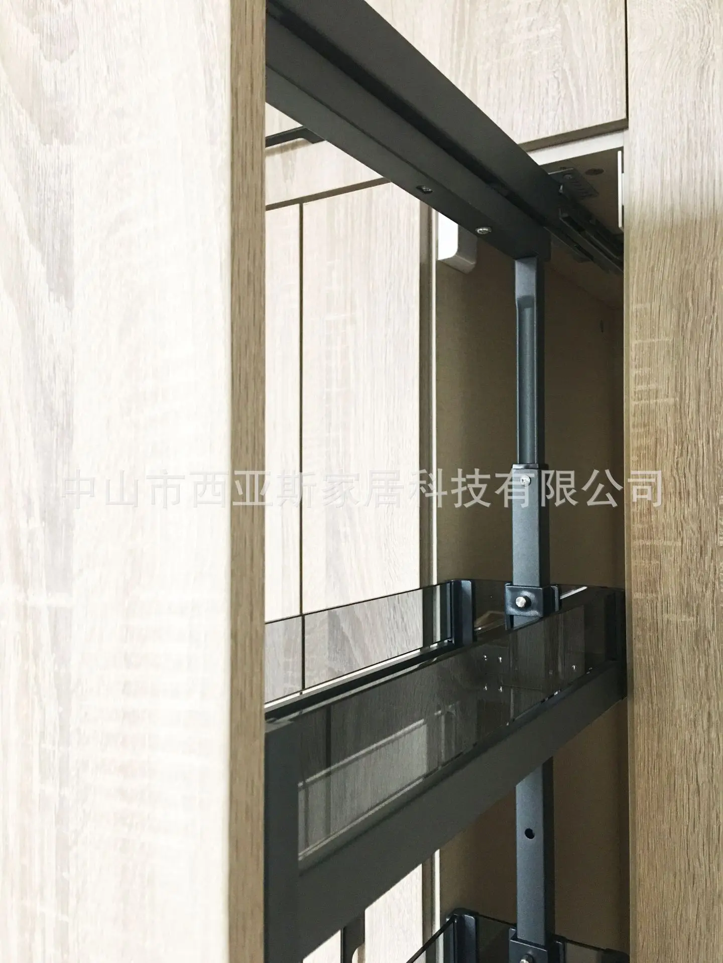 

Crystal drill full pull out narrow high shallow cabinet basket with GRS imported damping track matching refrigerator side