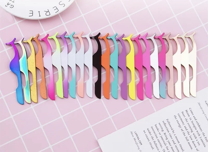 

Handmade Fake Eyelashes Metal Curler Natural Long Thick Makeup Tool Thick Cross Eyelashes Eye Lashes Tweezers