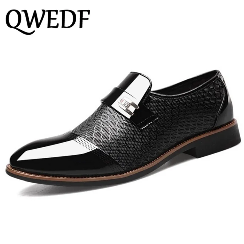 Новинка 2019 мужские кожаные туфли с тиснением Мужская классическая Повседневная