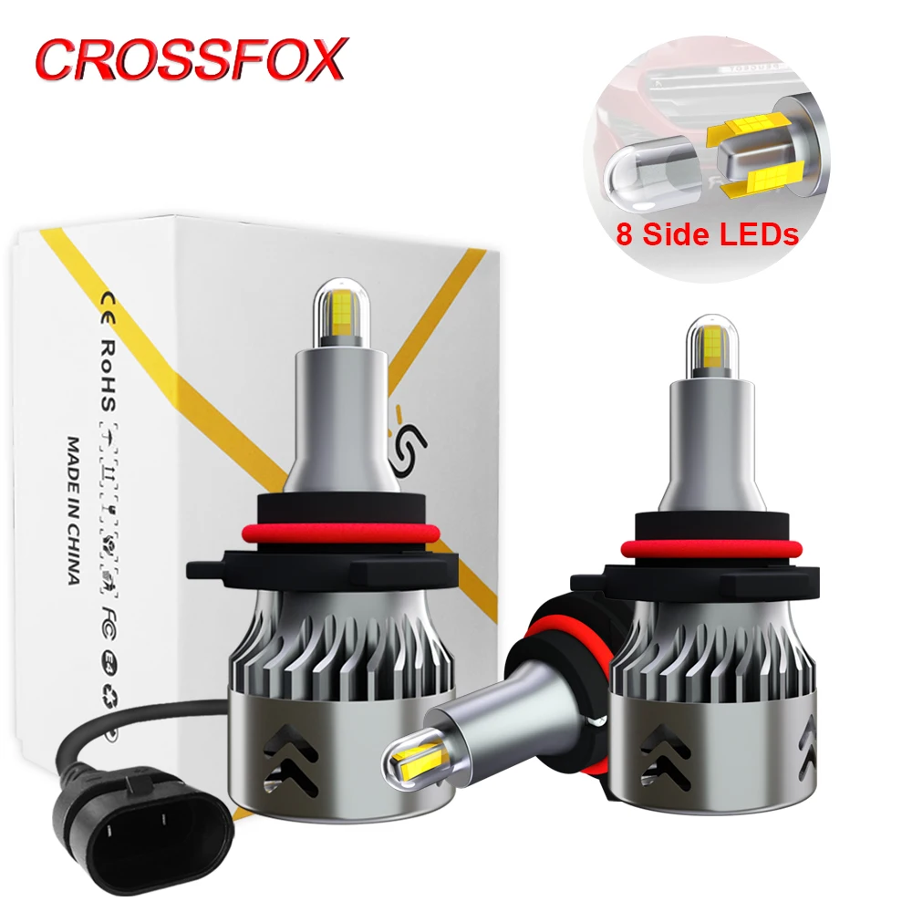 

CROSSFOX Auto Lamps H7 LED H11 H9 H8 LED 9005 HB3 9006 HB4 H1 for Car Headlight Bulbs 360 Degree CSP Chips Lights 12V 24V 6000K