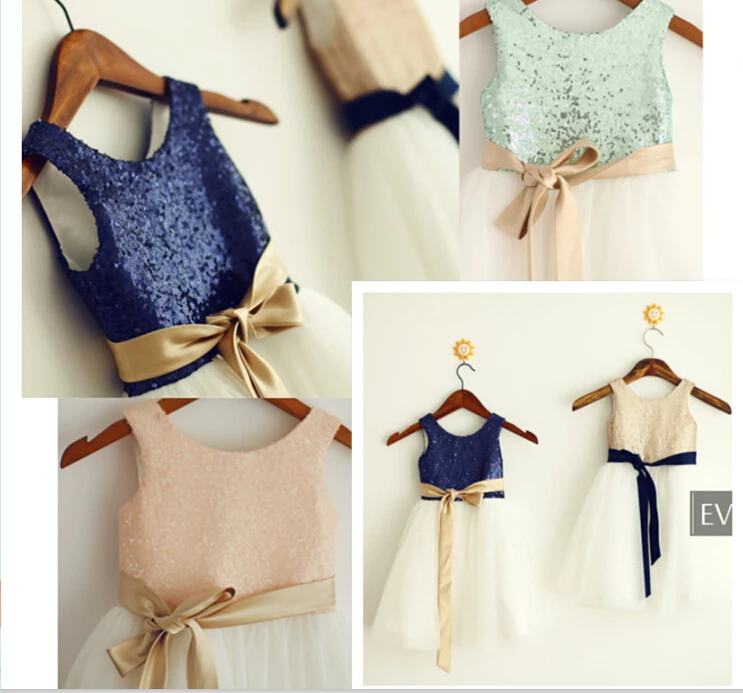 Коллекция 2015 года Платья с цветочным узором для девочек Платье свадебной