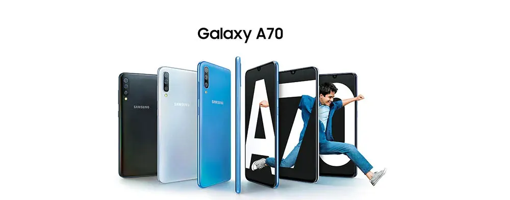 6,7 дюймовый мобильный телефон samsung Galaxy A70 A7050 4500 мАч 8 ГБ ОЗУ 128 Гб ПЗУ восьмиядерный смартфон Snapdragon 675 NFC 4G