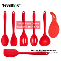 walfos 7 pcs heat resistant silicone cookware set nonstick cooking tools kitchen baking tool kit utensils kitchen accessories