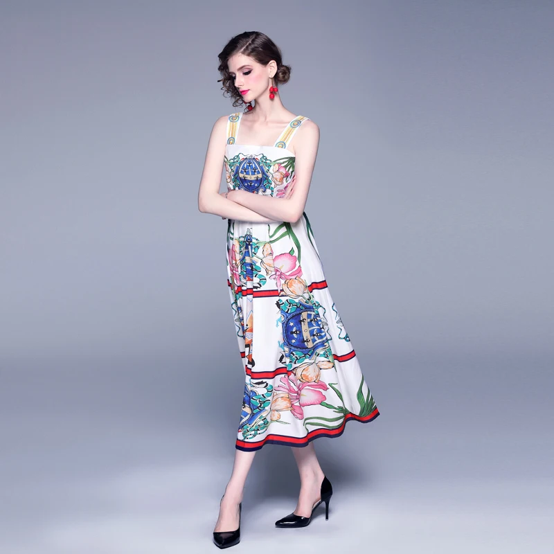 Новая Европейская станция накладные платья средней длины Mingyuan в стиле ретро с
