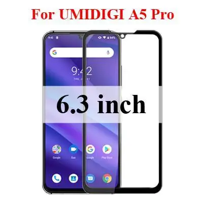 For UMIDIGI A5 Pro 2 шт./партия, полное покрытие, Защитное стекло для UMIDIGI S3 PRO, Защита экрана для UMIDIGI A5 PRO, 6,3 дюймов, закаленное стекло, защитная пленка - Цвет: For UMIDIGI A5 Pro