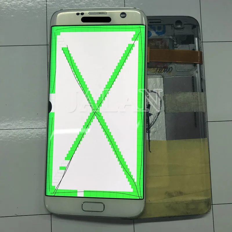 Месте ЖК дисплей сенсорный экран с рамкой для телефона S7 край G935 работают хорошо