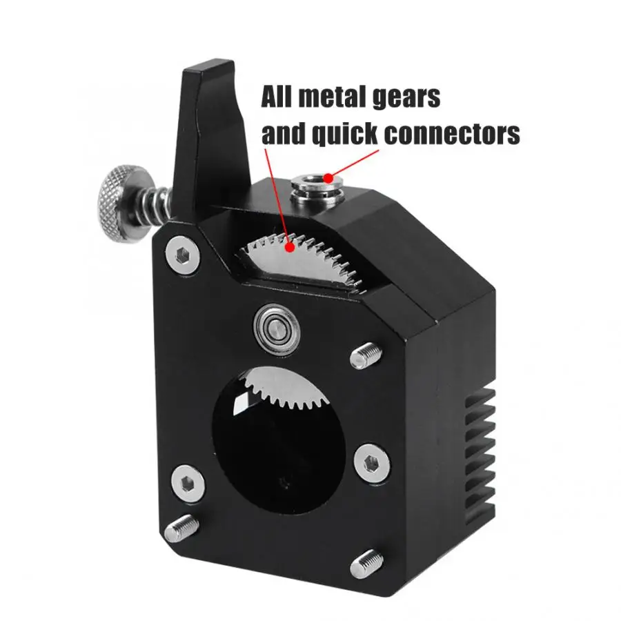 3D принтеры экструдер черный Алюминий двойной Шестерни Dual Drive вправо для Prusa I3 CR 10