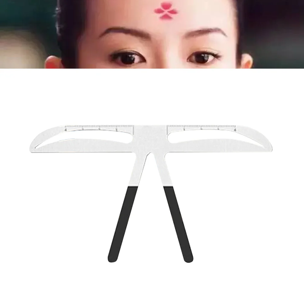 

Hot Sale DIY 3D Metal Eyebrow Ruler Makeup Shaping Position Measure Tool Eyebrow Stencils Beauty Balance Tattoo Stencil Template