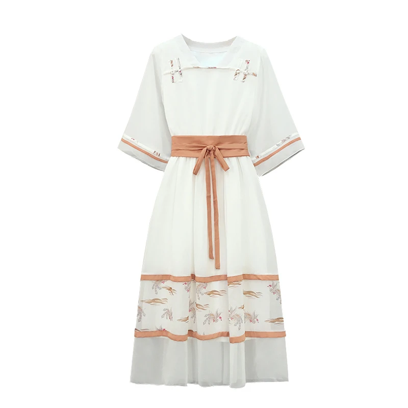 Новинка 2021 креативное летнее платье в китайском стиле ретро повседневный