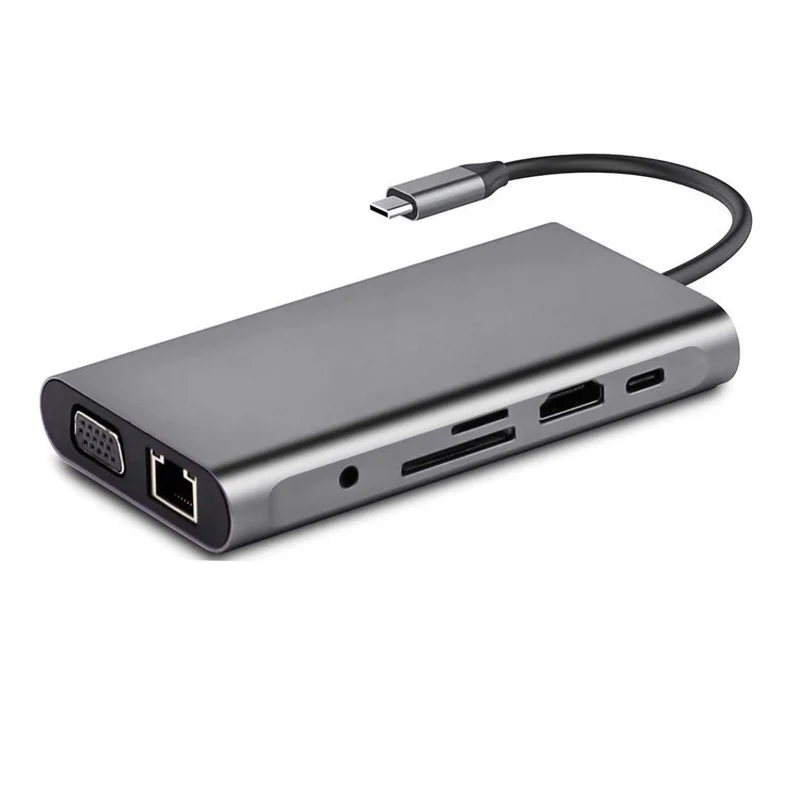 Адаптер USB Type-C Hub к 3 0 HDMI VGA Gigabit RJ45 Ethernet порт док-станция C для ноутбука MacBook Samsung Dex Mode