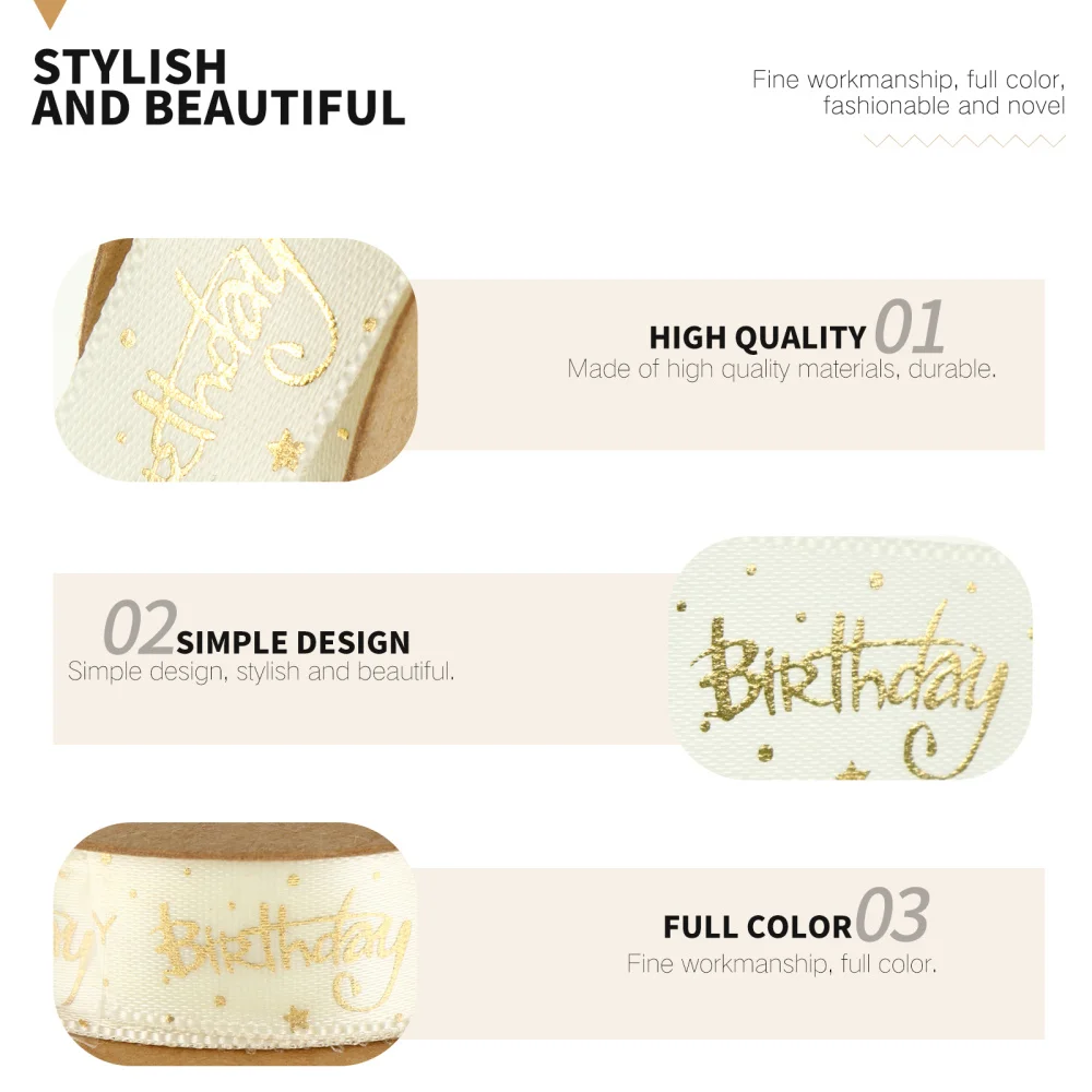 

1 Roll of Gilding Ribbons To You Ribbons Birthday Cake Ribands
