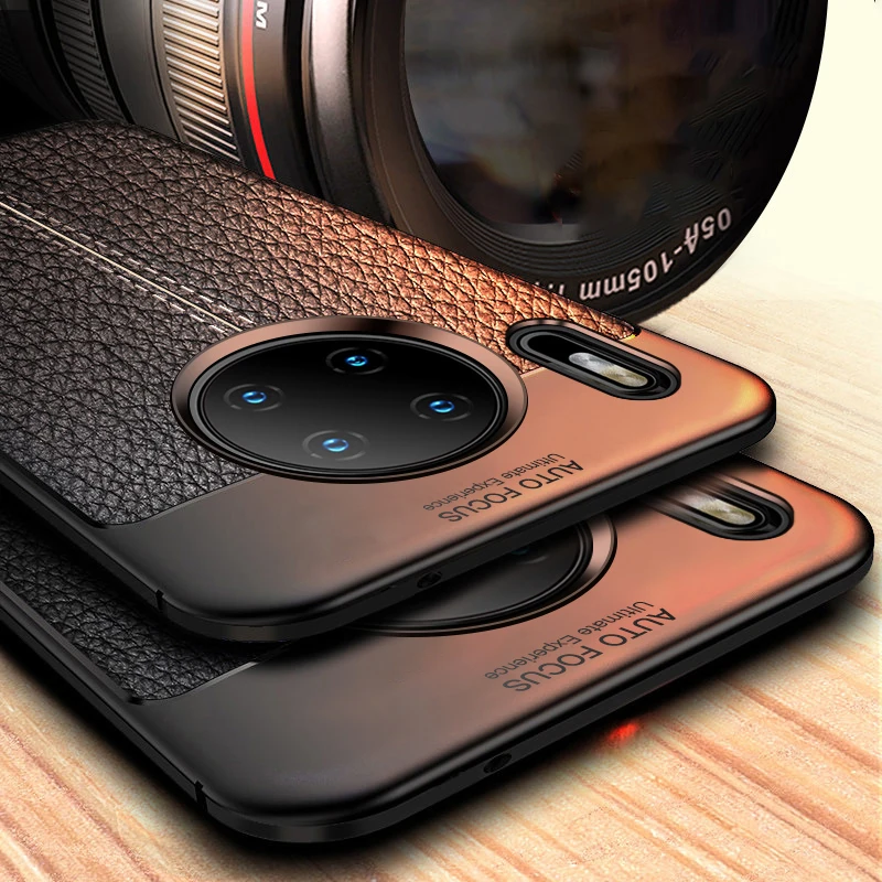 Кожаный чехол для huawei mate 30 mate 30 Pro, чехол, мягкий силиконовый бампер, чехол для телефона, чехол для huawei mate 30 Pro 20 Lite