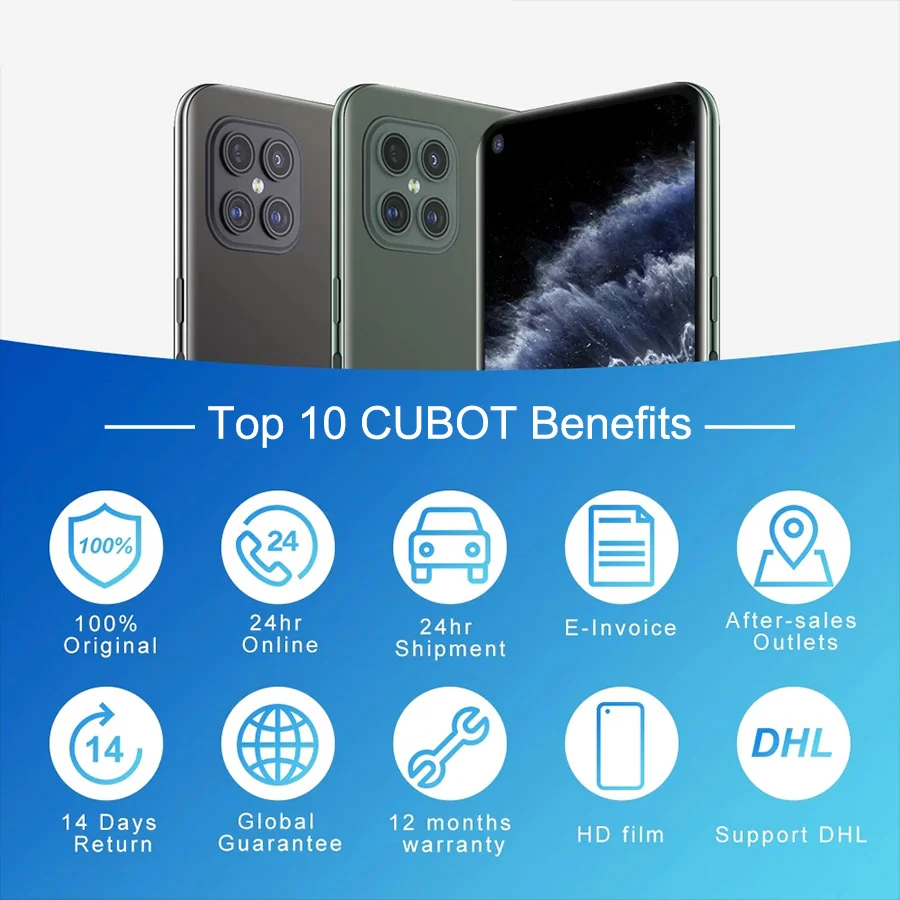Чехол для Cubot C30 6 4 ''FHD + 48MP Quad AI Камера 8 Гб 128/256 ГБ смартфон Helio P60 NFC 4200 мАч Android 10