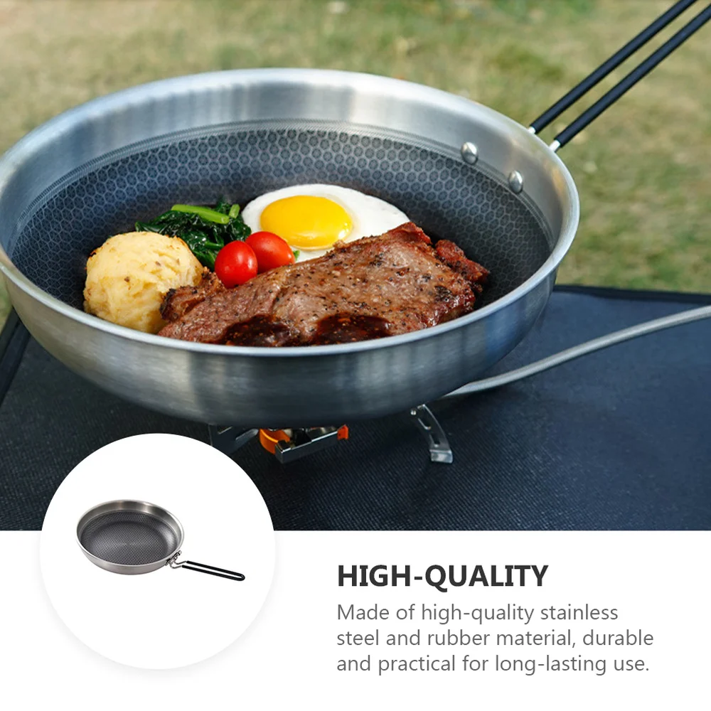 

Home Honeycomb Coating Pan Folding Wok Grill Skillet Home Pot Frying Pan