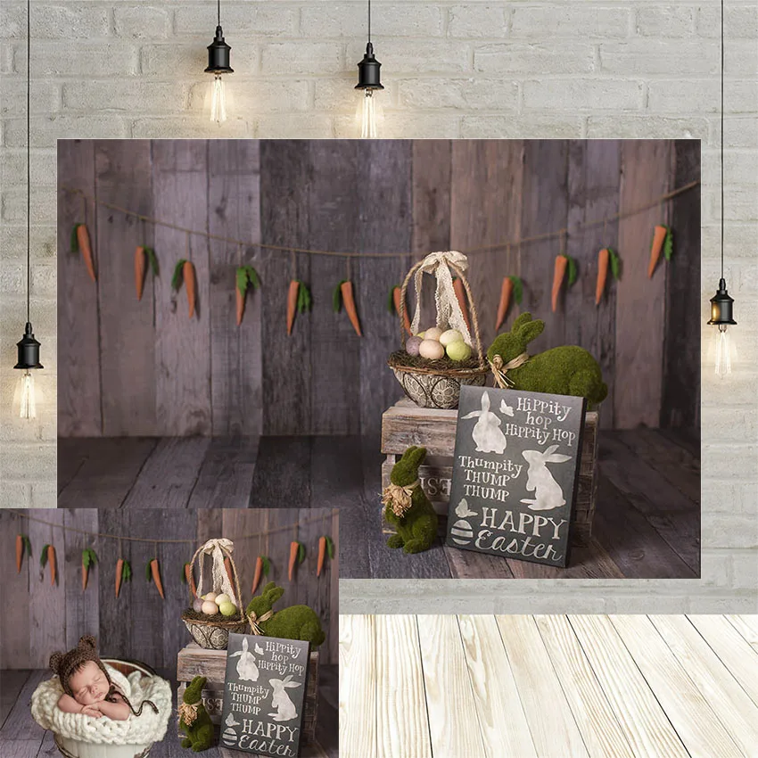 

Фон для фотосъемки Mehofond Весенняя Пасха морковь деревянная стена новорожденный малыш душ портрет фото студия
