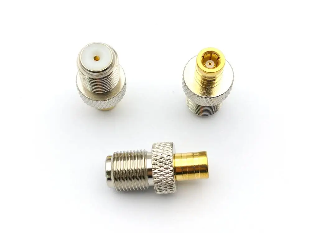 100pcs brass SMB Female Jack to F Type Plug RF Straight F/F 50Ohm Connector ADAPTER | Обустройство дома