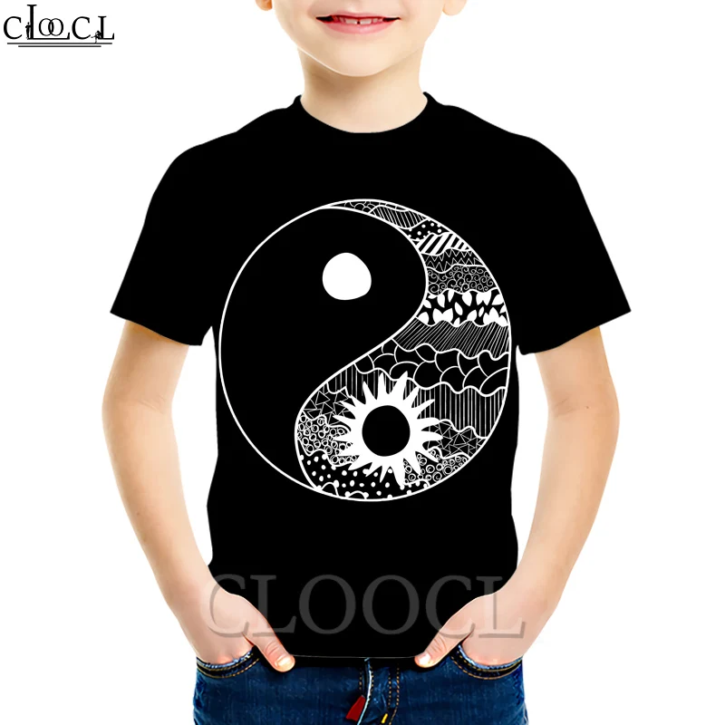 Футболка CLOOCL Детская летняя футболка с 3D принтом восьми диаграмм и узором для