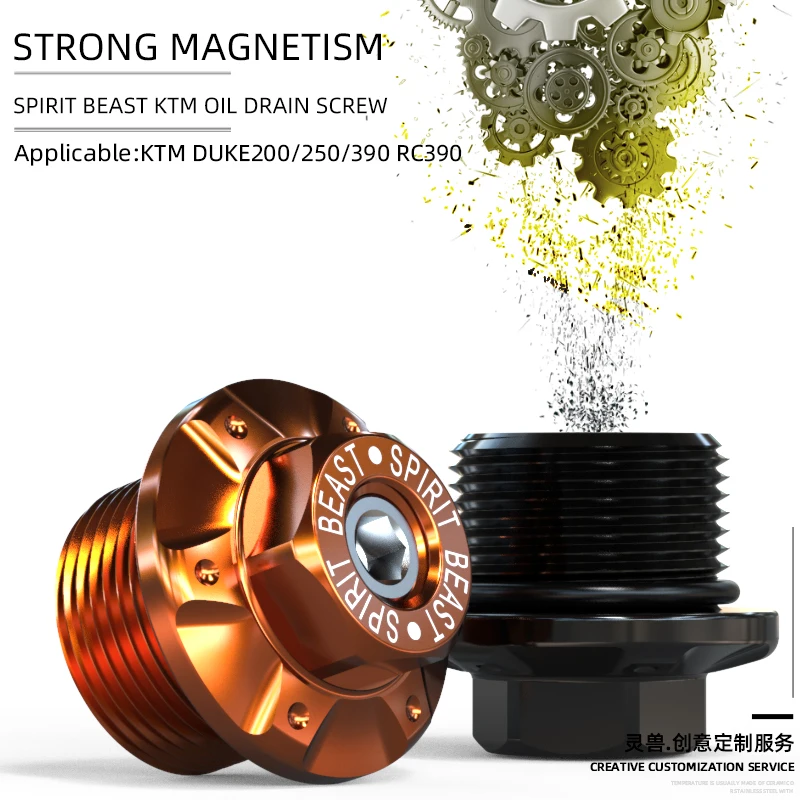 

Spirit Beast Motorcycle Magnetic Oil Sump Nut Drain Oil Plug Screw Oil Drain bolt oil pan screw For KTM DUKE 200 250 390 RC390