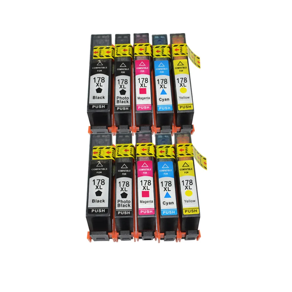

10PK compatible Ink Cartridge for HP 178 HP178 178XL for D5463 5510 5511 5512 C5380 C6383 D5460 D5400 6380 C6300 C5300 Printer