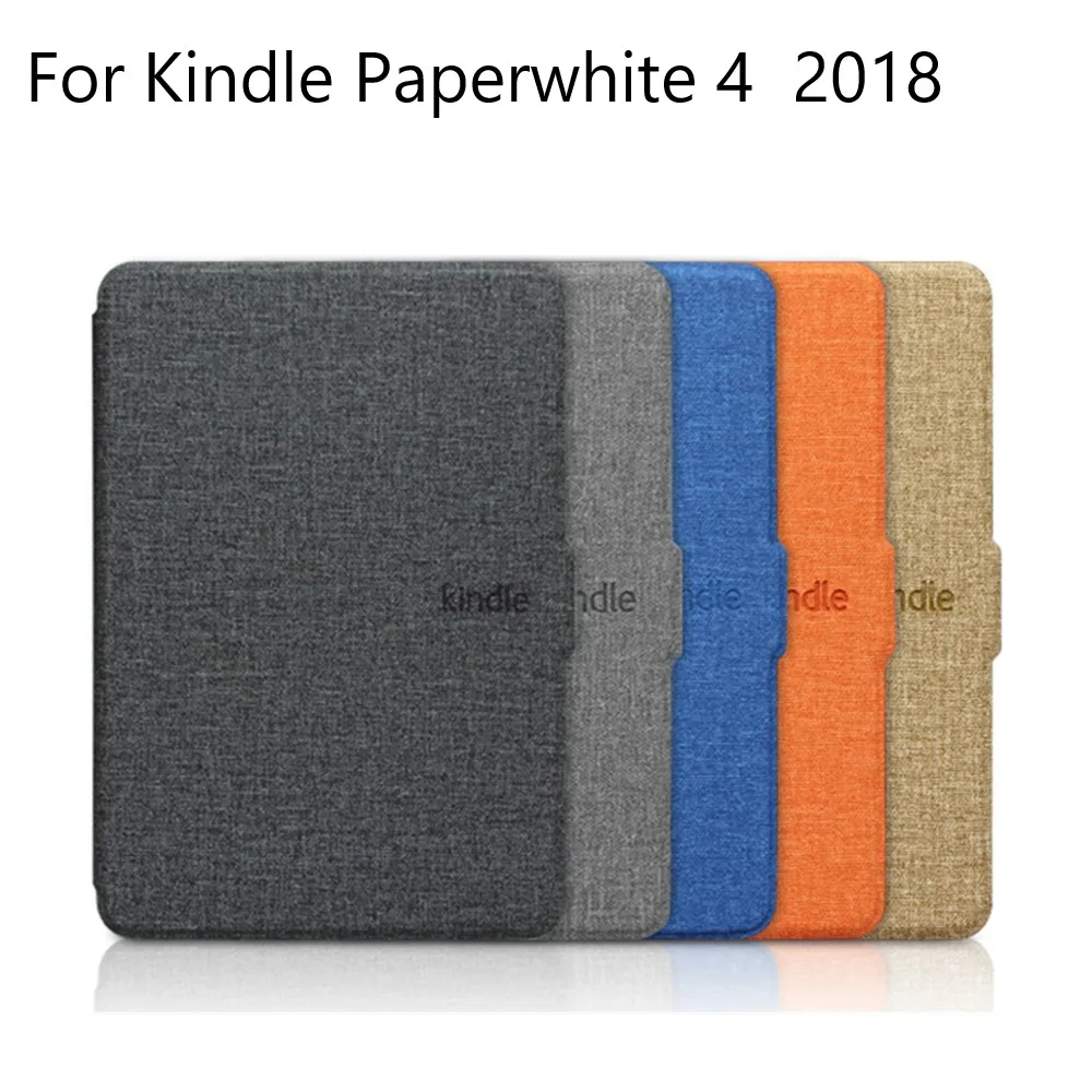 

Чехол для Kindle Paperwhite 4, тканевый водонепроницаемый кожаный смарт-чехол, электронная книга, задняя крышка для нового Kindle Paperwhite 10th PQ94WIF 2018