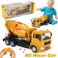rc mixer car truck 124 8 channels remote control sand mud mixer engineering vehicle model toys for children kids boys xmas gift