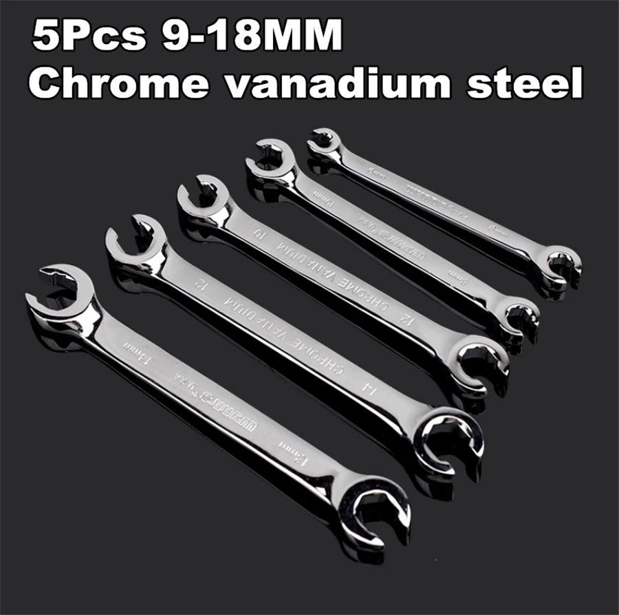 Набор хромированных шеститочечных гаек из ванадиевой стали метрический набор