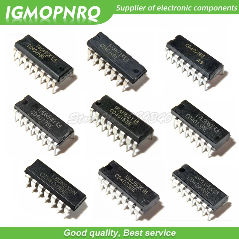 10 шт. CD4020BE CD4023BE CD4011BE CD4013BE CD4015BE CD4017BE CD4021BE CD4024BE CD4026BE CD4027BE DIP Новая интегральная схема