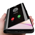 Умный чехол-книжка для Samsung Galaxy Note 10 Plus, Note 10 lite, зеркальный, кожаный