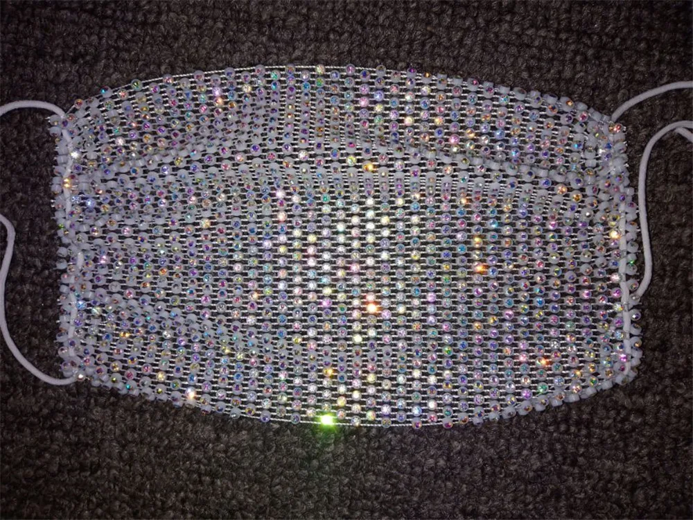 Сексуальная блестящая Стразы маска для вечеринки Алмазное Кристальное