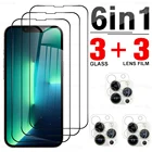 6 в 1, защитное стекло с полным покрытием для iphone 13 pro max, закаленное стекло для iphone13 pro max 13 mini, Защитная пленка для экрана камеры
